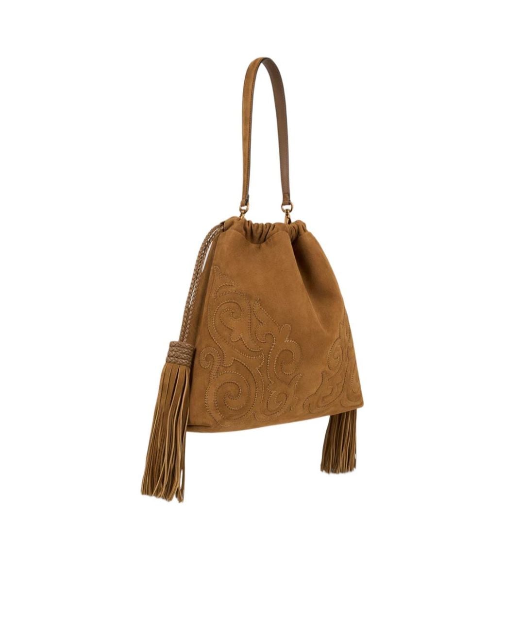 Etro Brown Kalispera Tasselled Shoulder Bag