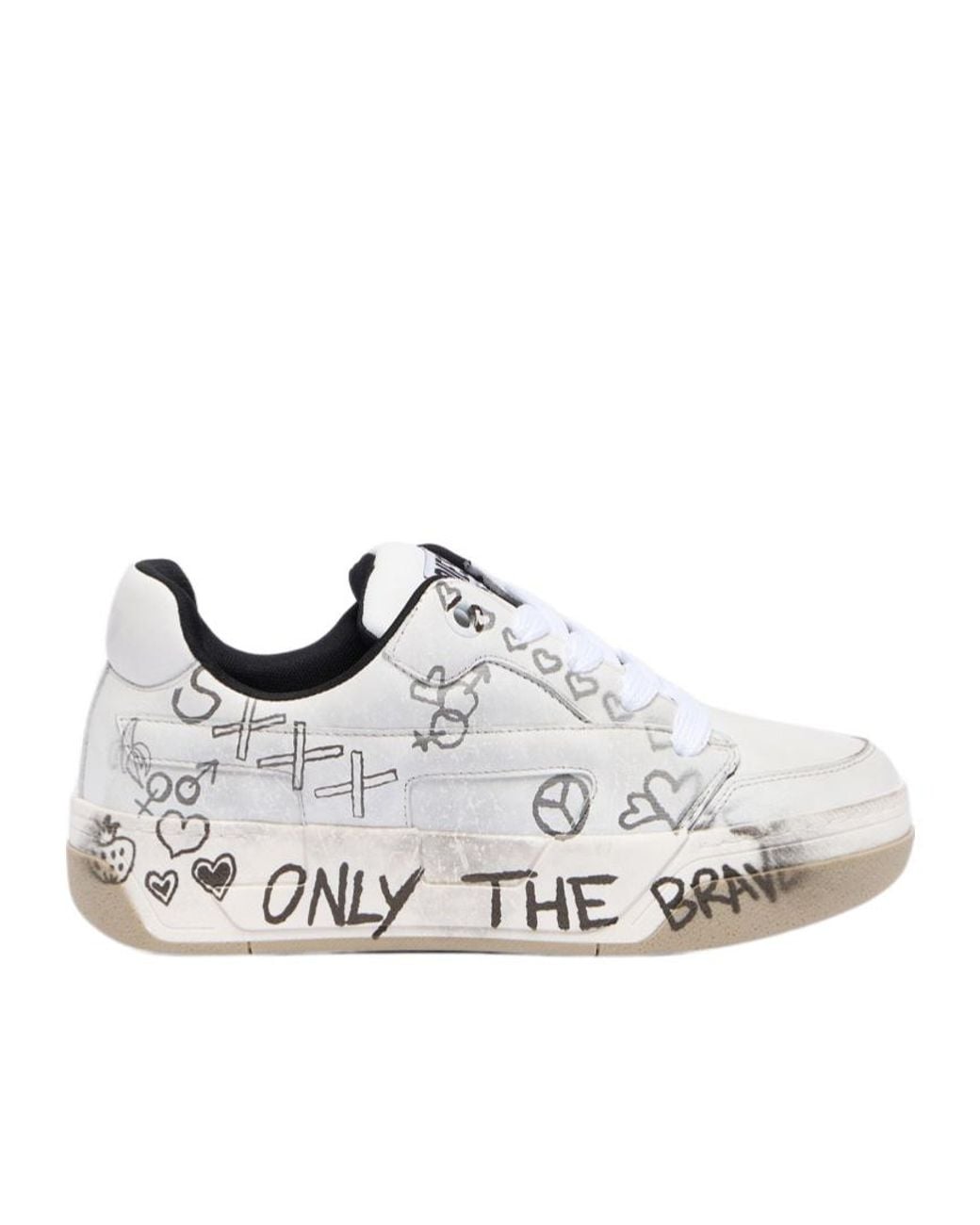 DIESEL White S-D-Ollie Low W Sneakers