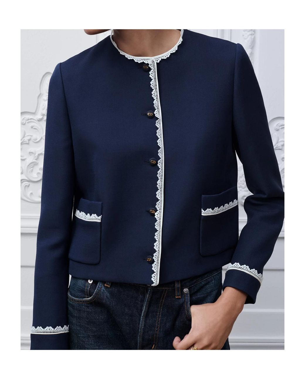 Dior Blue Cropped Jacket