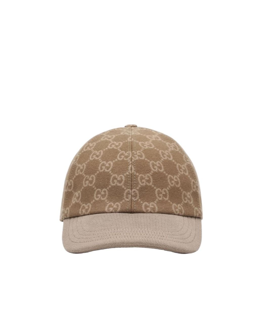 Gucci Brown Gg Monogram Flannel Baseball Cap for men
