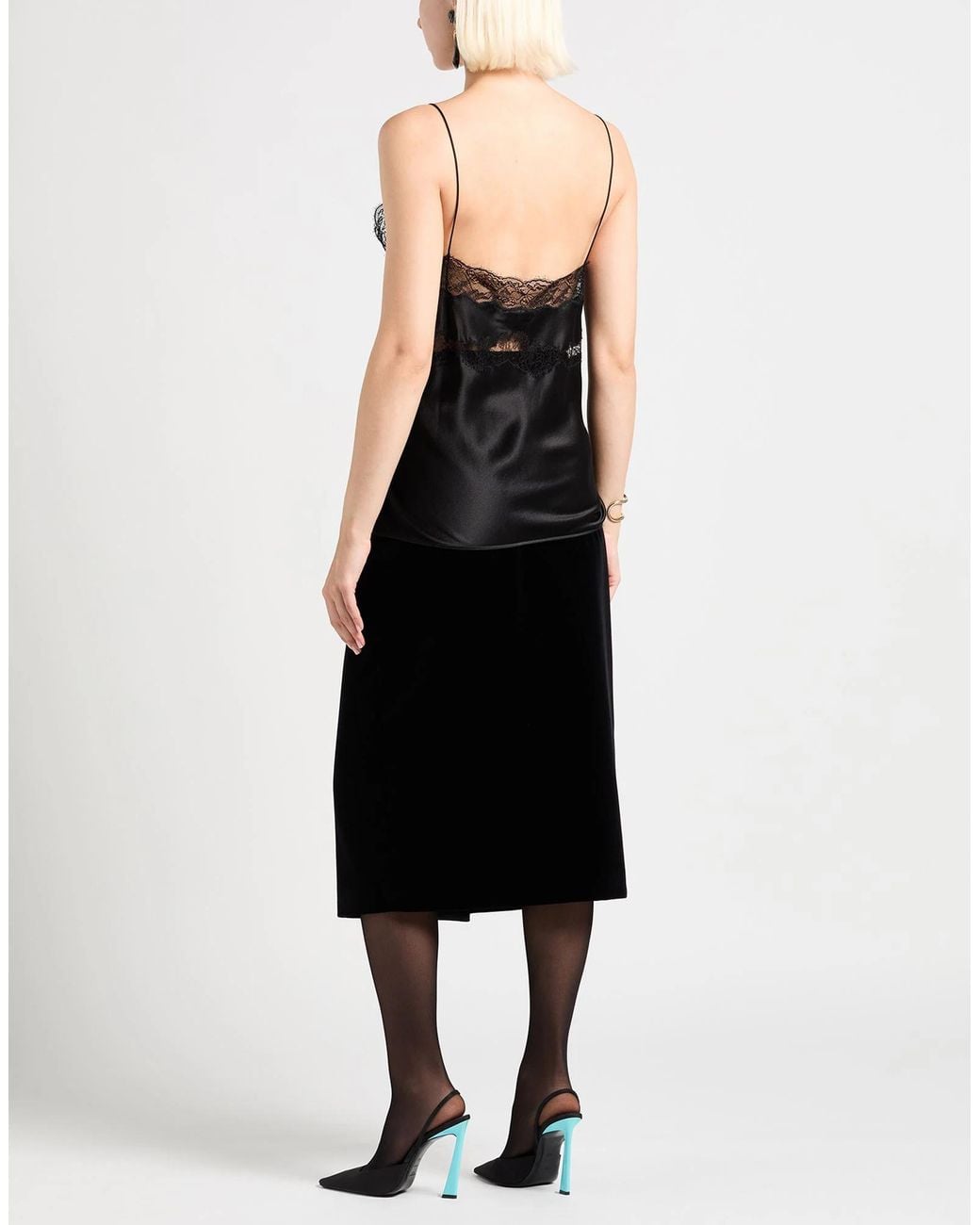 Saint Laurent Black Sleeveless Tops