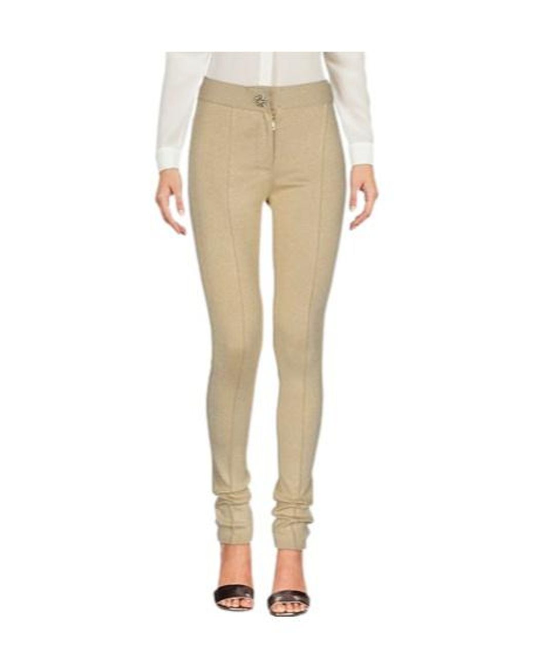 Dolce & Gabbana Natural Solid-Color Knitted Casual Pants