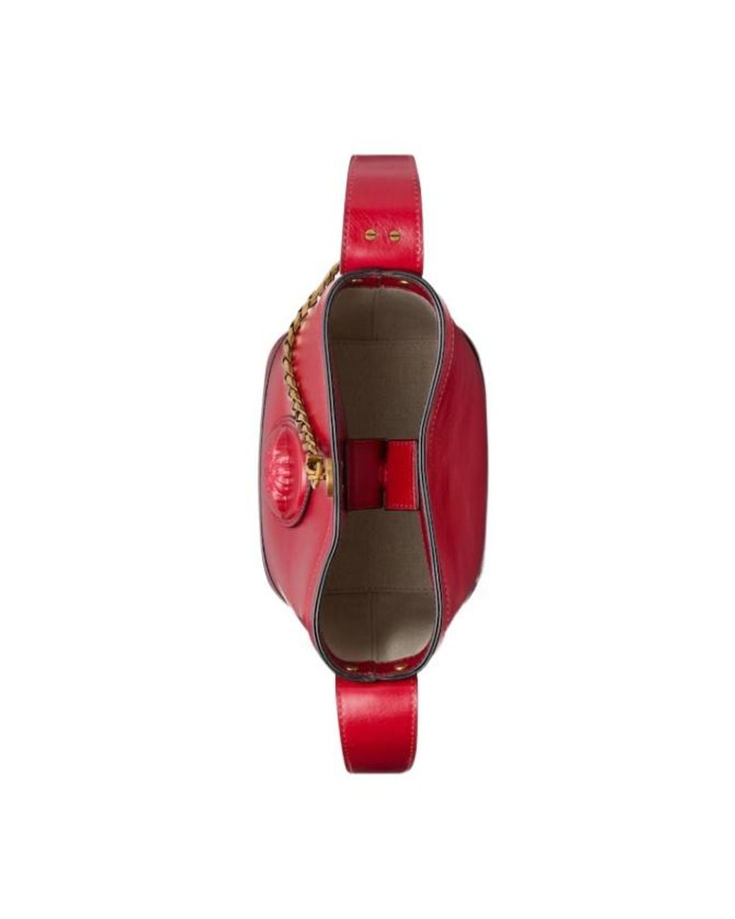 Versace Red Pivot Mini Bucket Bag
