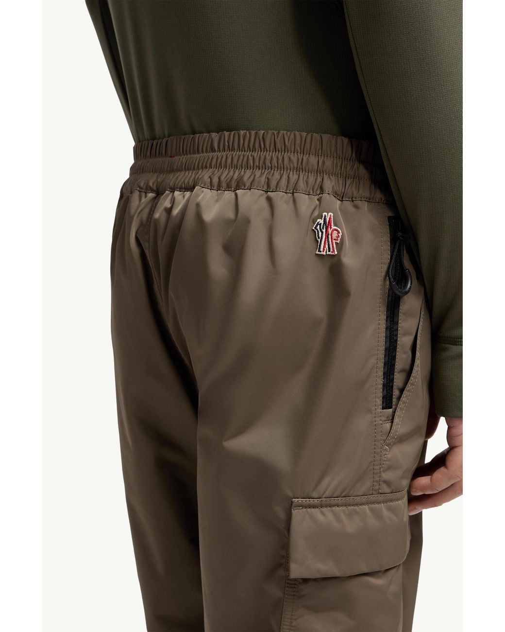 Moncler Green Grenoble Drawstring Tapered Pants for men