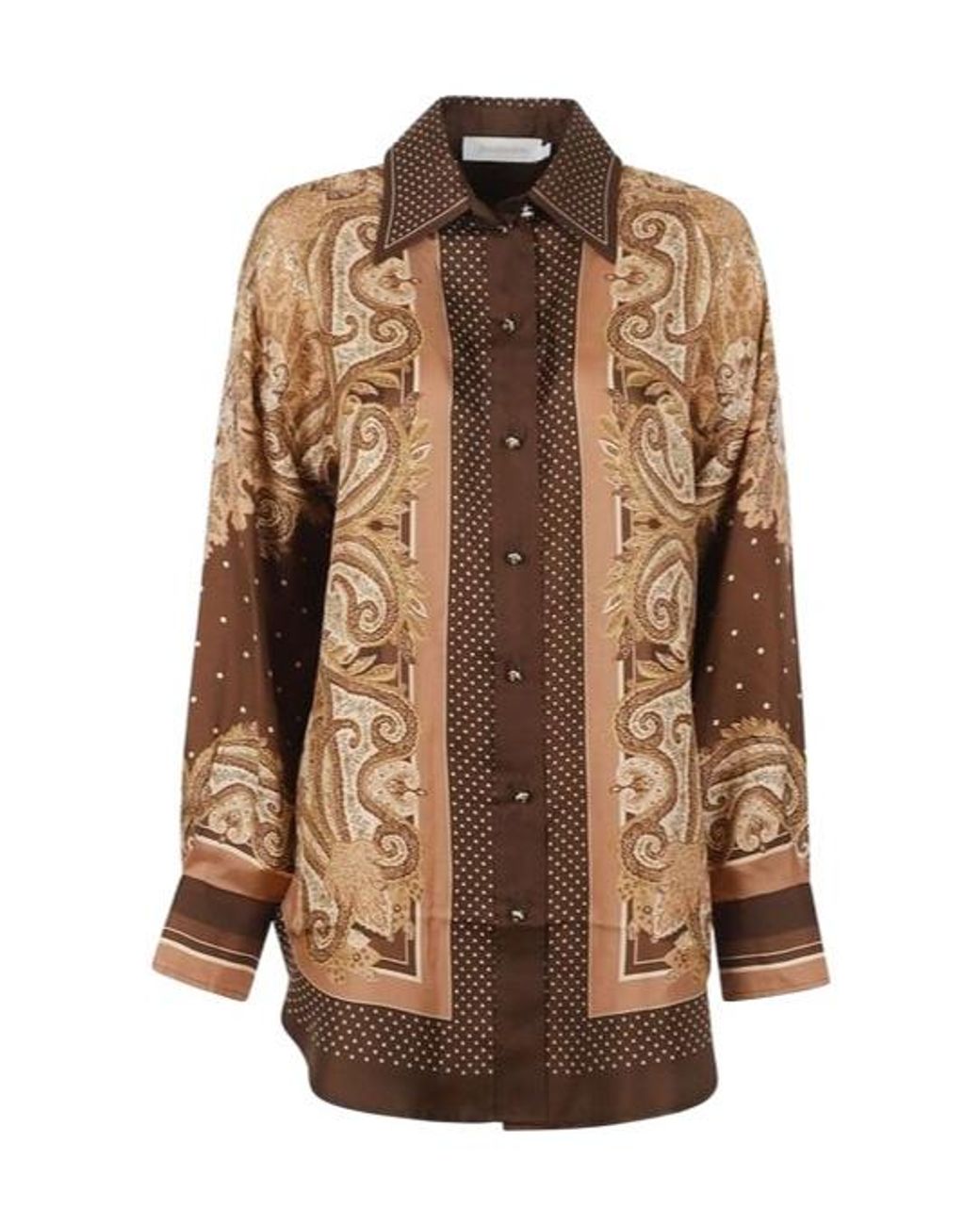 Zimmermann Brown Luna Relaxed Shirt