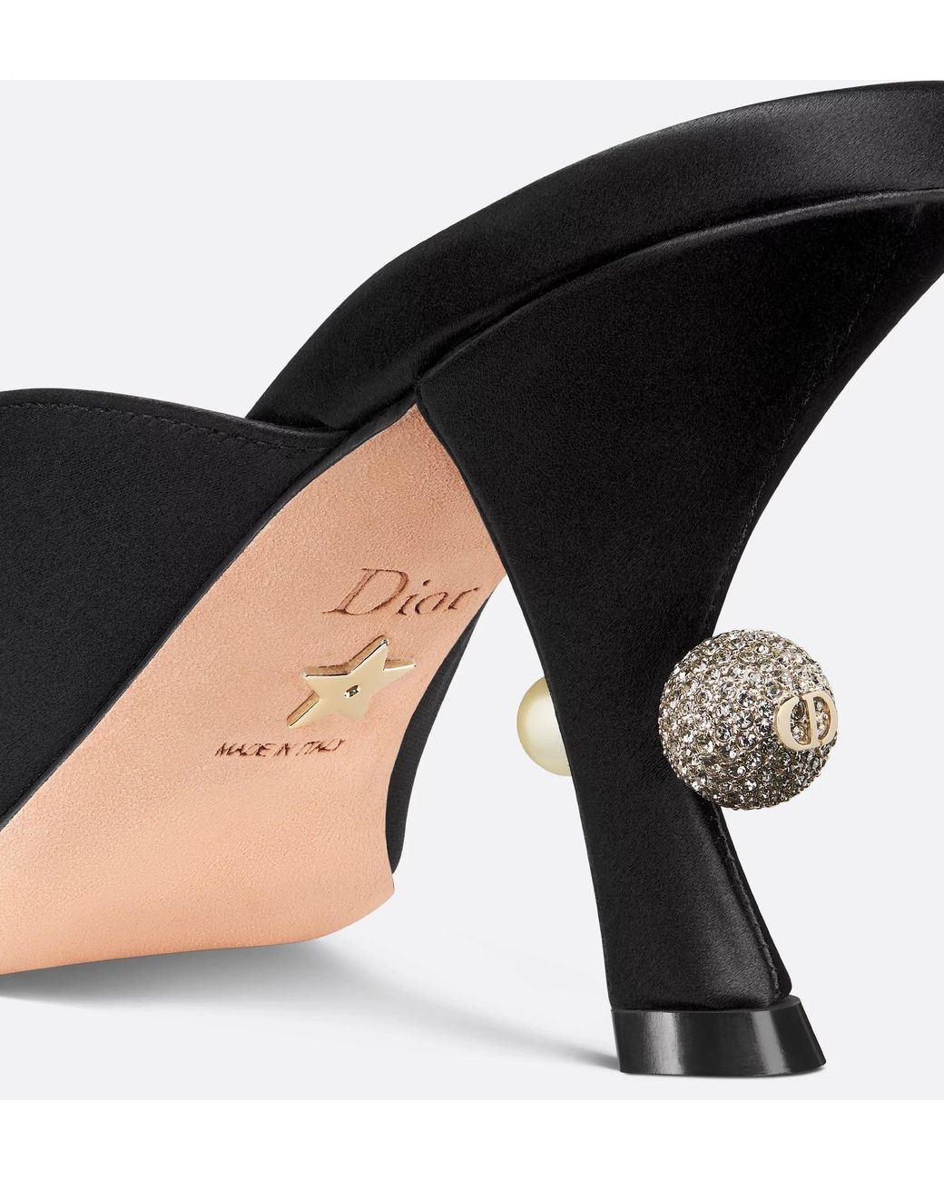 Dior Black Tribales Heeled Slide