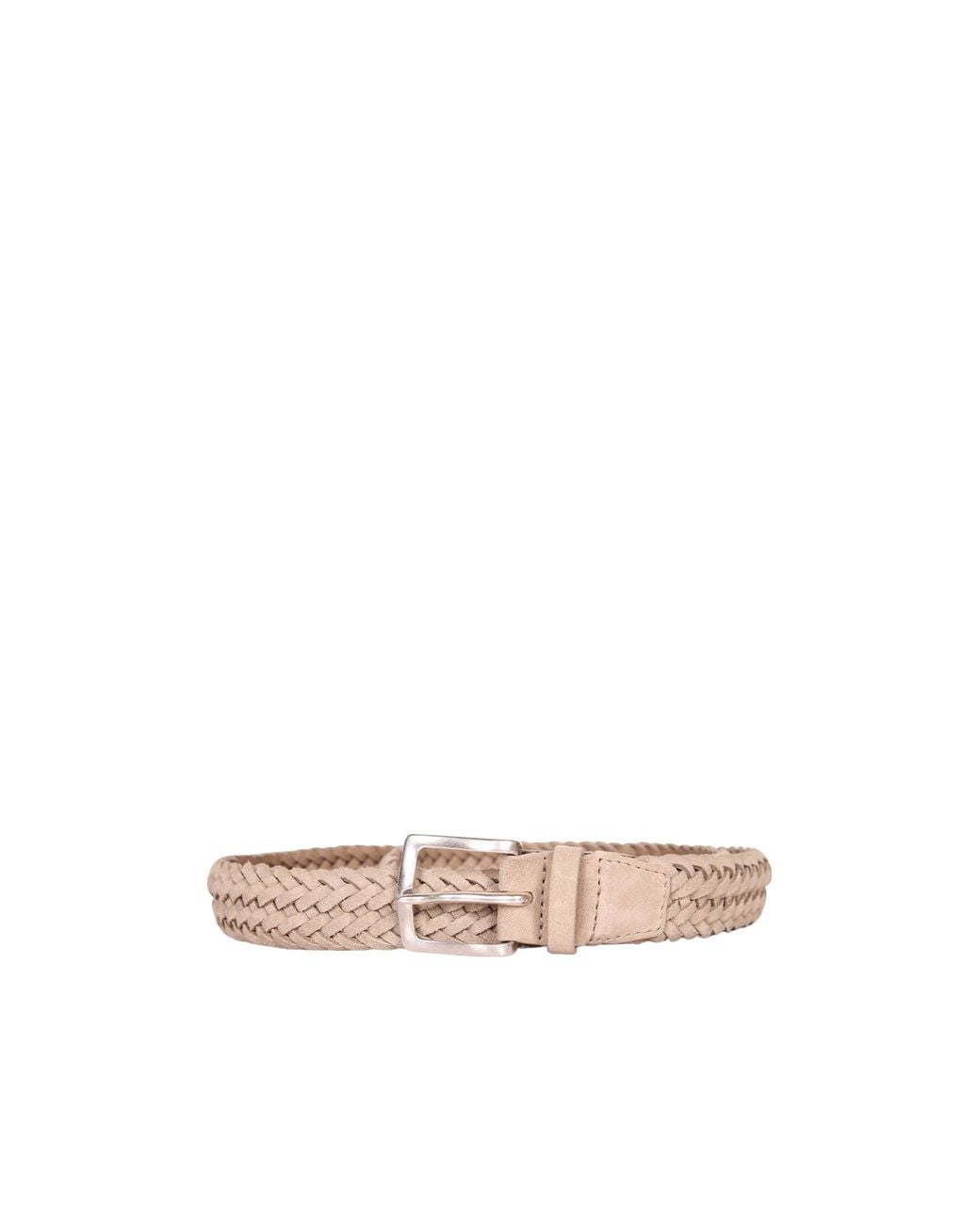 Orciani White Braided Belt for men