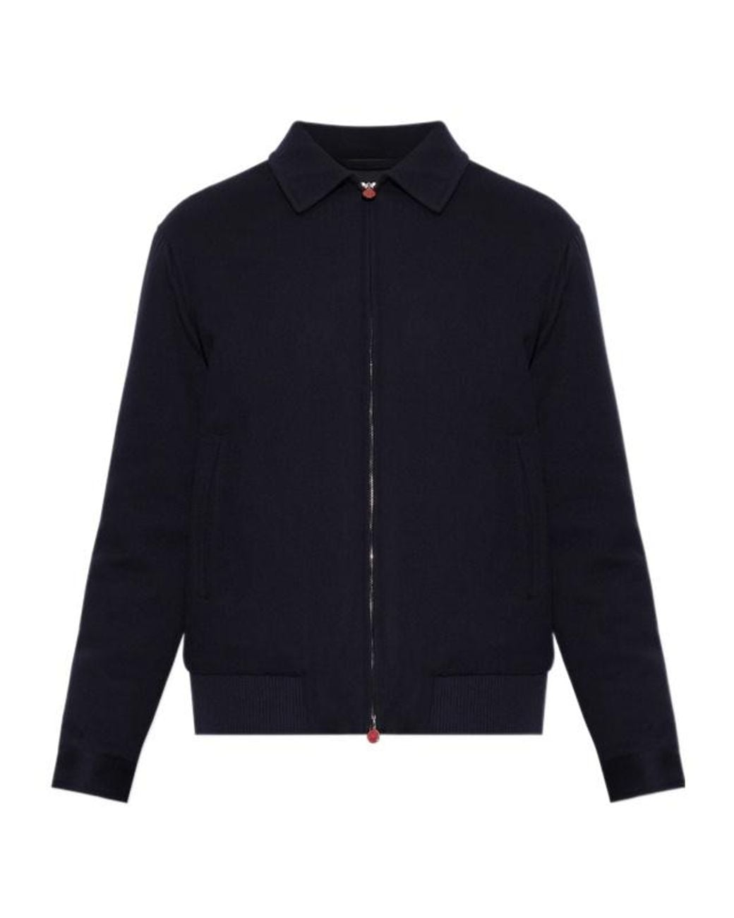 Kiton Blue Long-Sleeve Casual Jacket for men