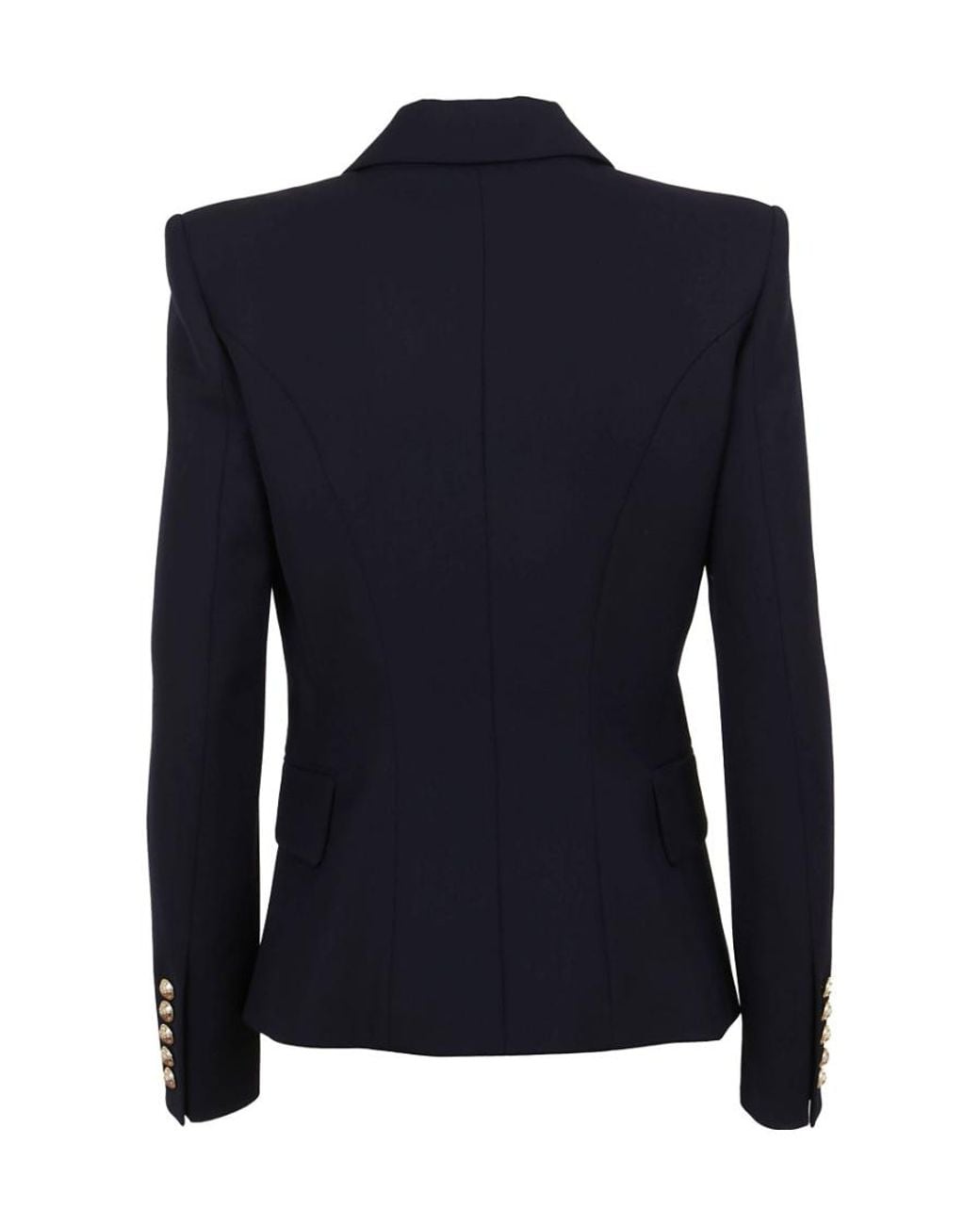 Balmain Blue Notched Lapel 6 Button Double-Breasted Blazer