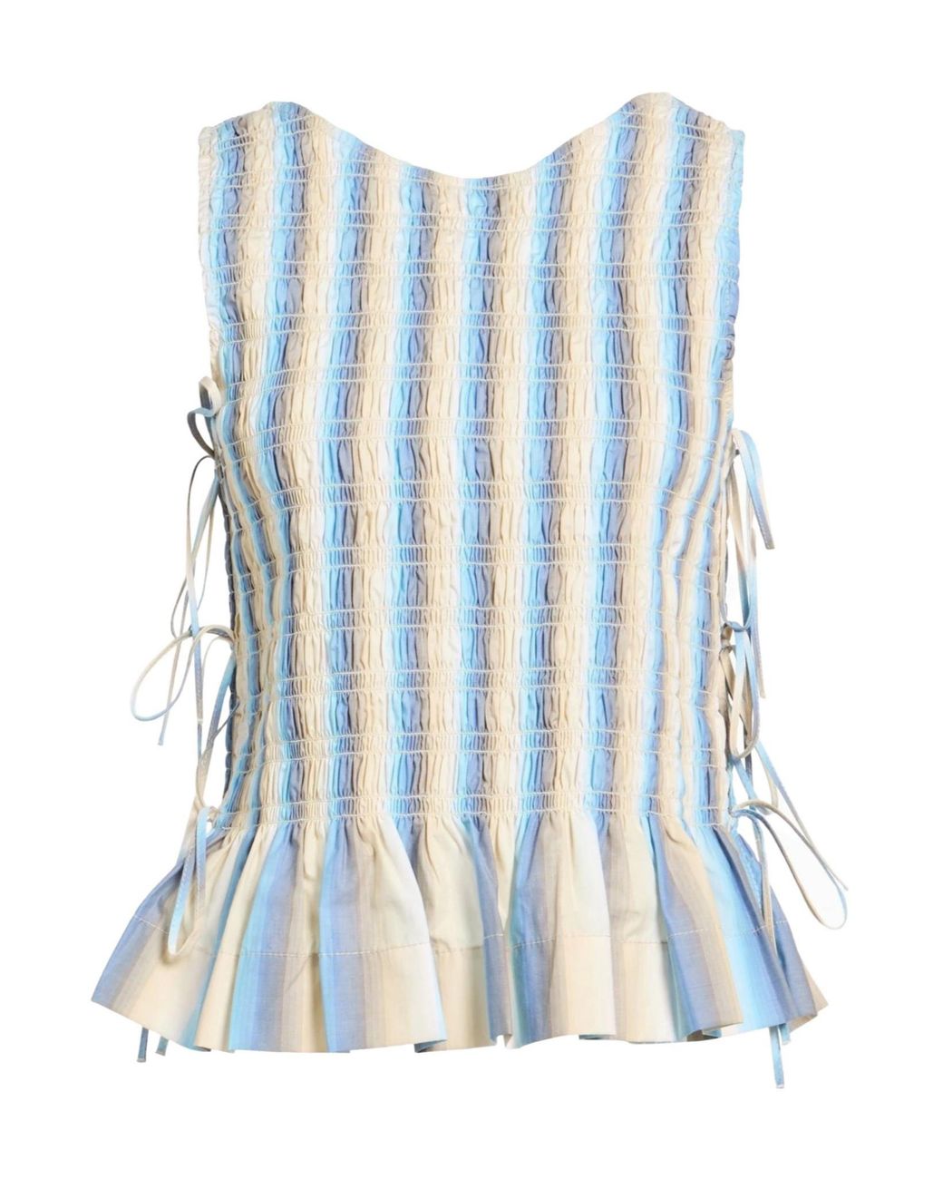 Ganni Blue Top Organic Cotton