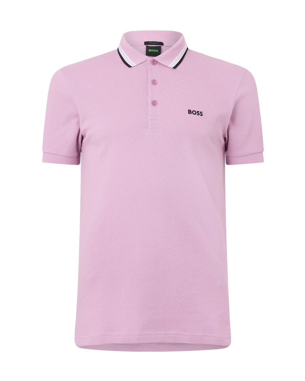 Boss Pink Solid Color Polo Shirt for men
