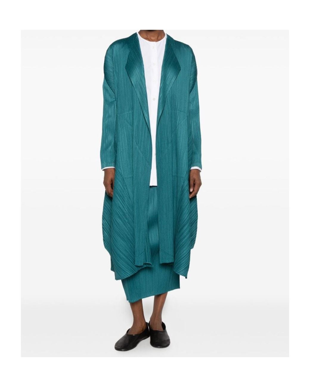 Pleats Please Issey Miyake Blue Pleated Casual Jacket