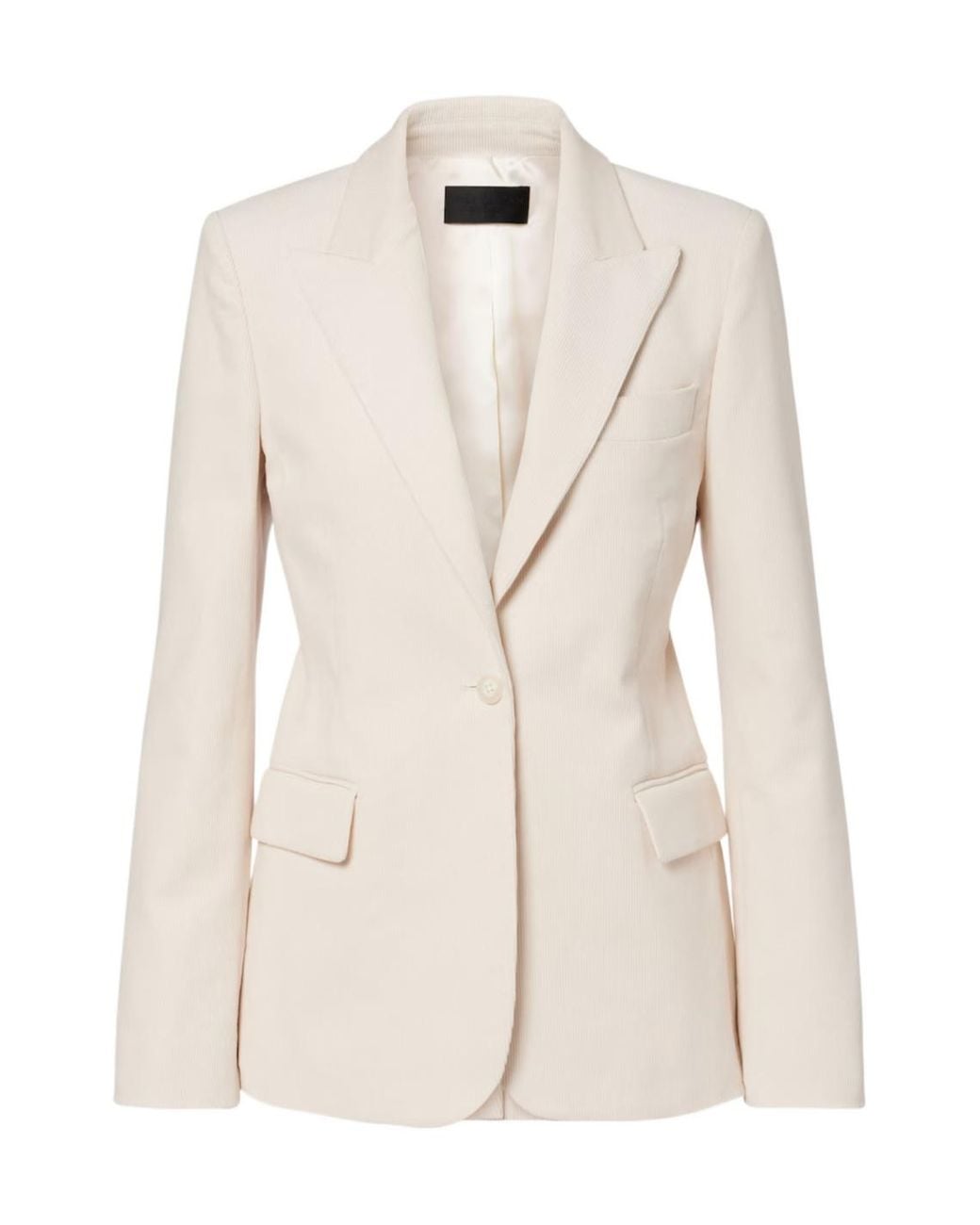 Nili Lotan Natural Single-Breasted Suit Jacket