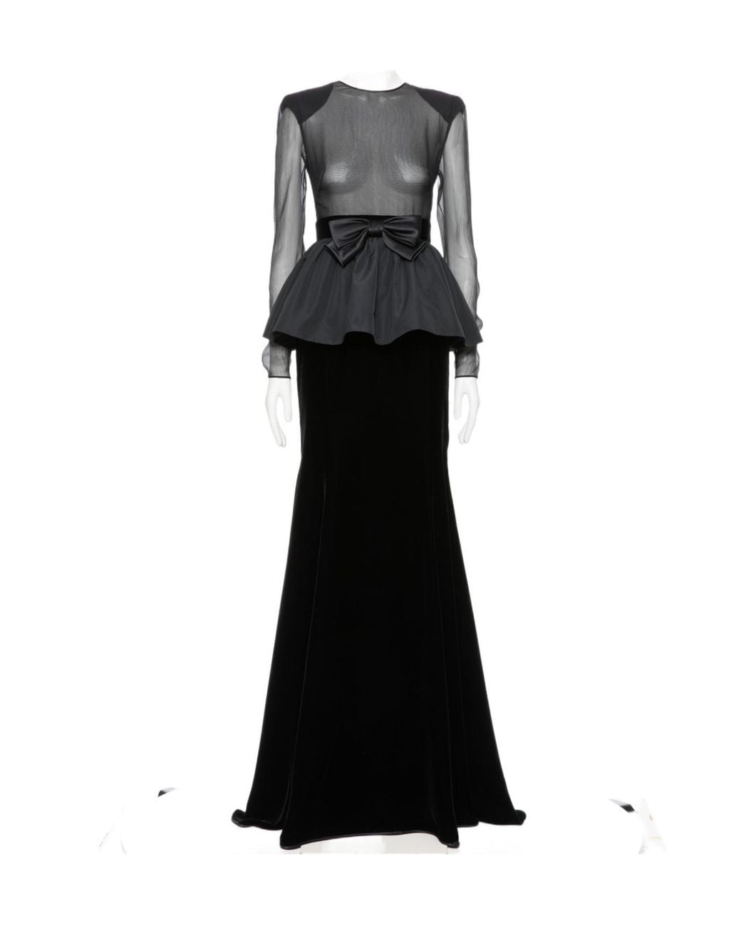 Valentino Black Long-Sleeved Dress