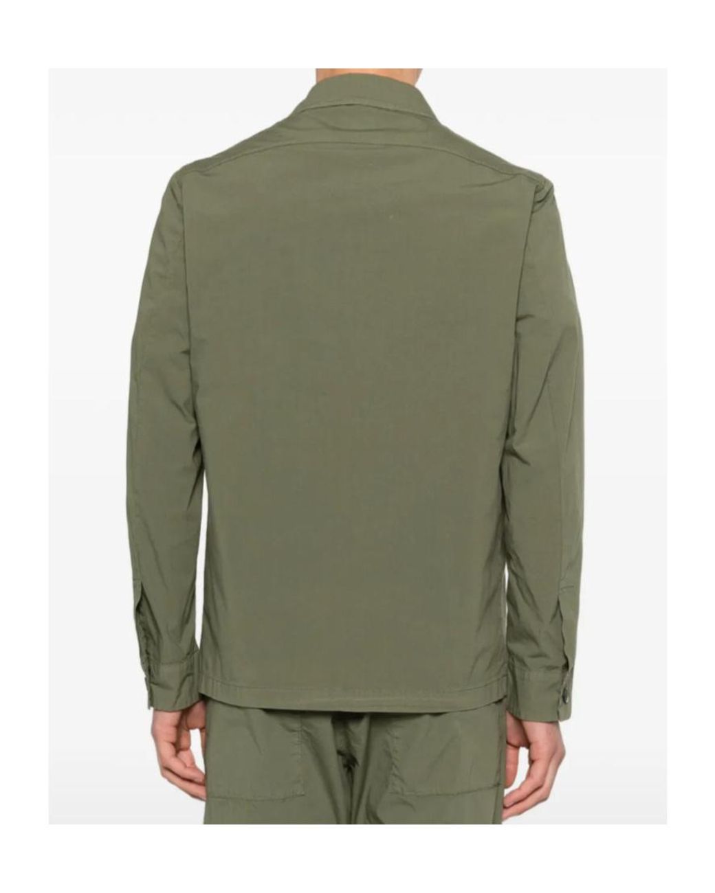 Barena Green Button Pocket Shirt for men