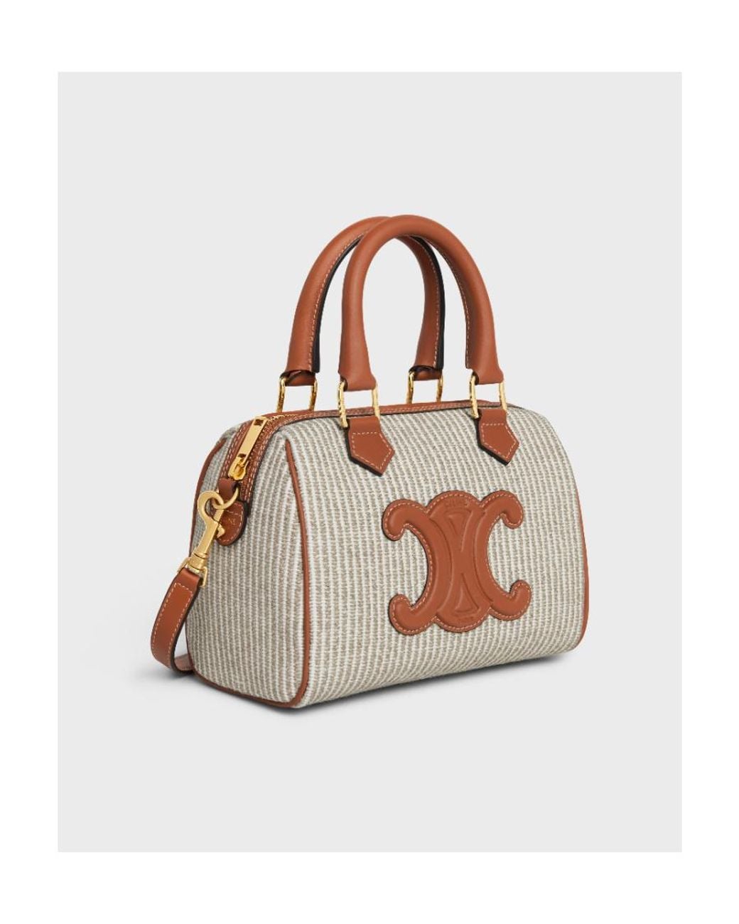 Céline Brown Small Boston Cuir Triomphe