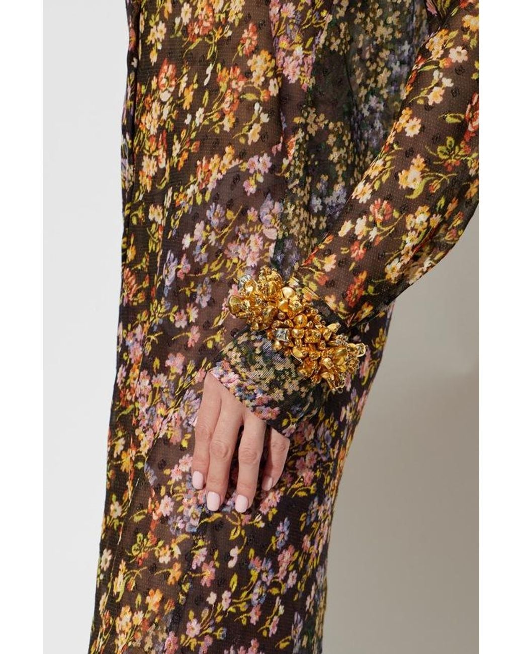 Dries Van Noten Metallic Brass Decorative Bracelet