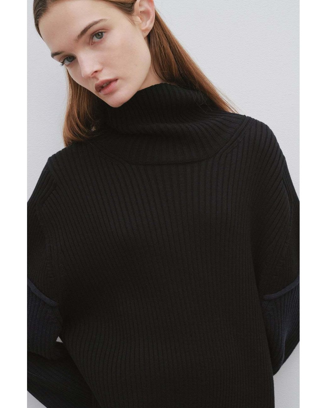 The Row Black Dua Cashmere Sweater