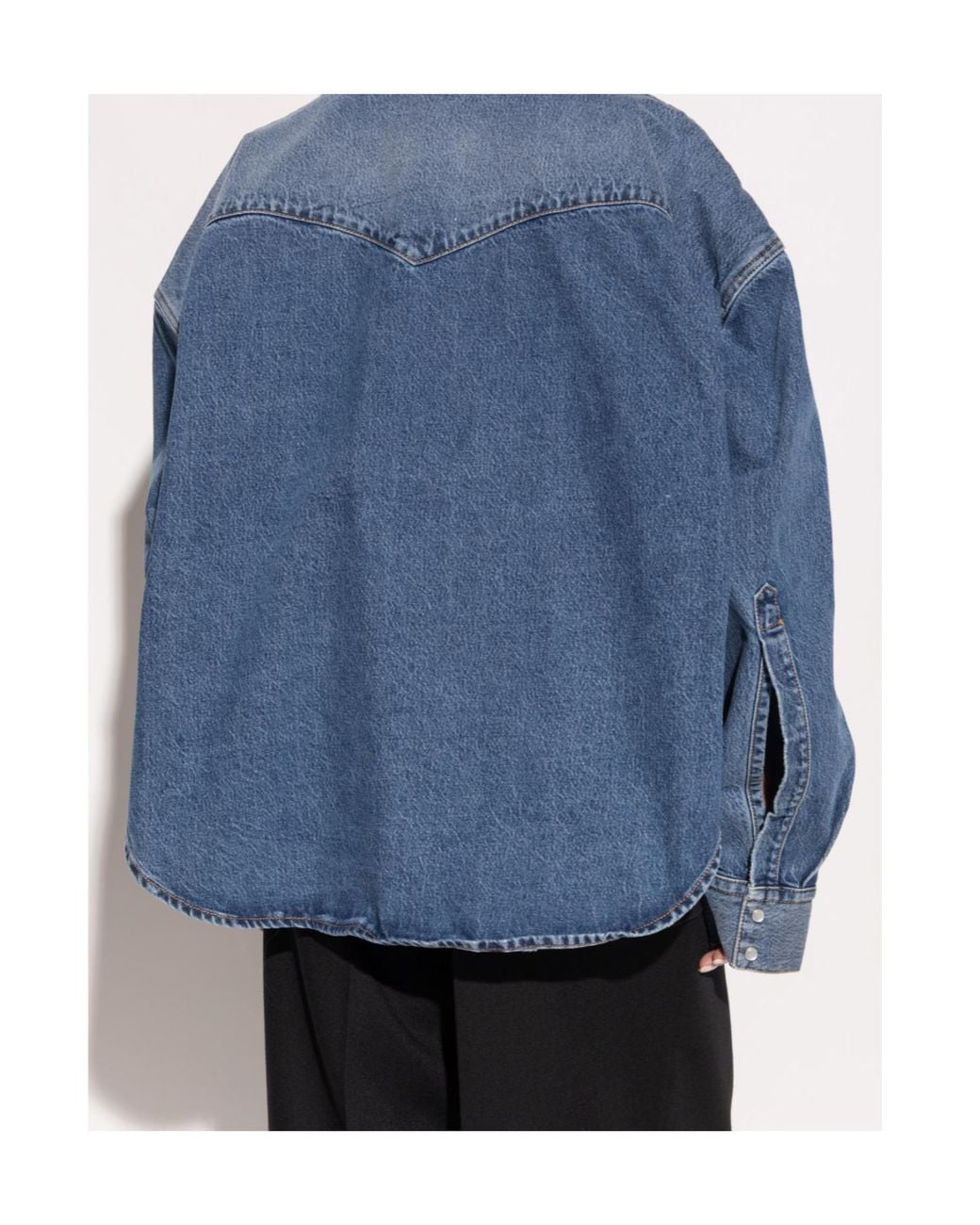 Vetements Blue Long-Sleeved Denim Shirt