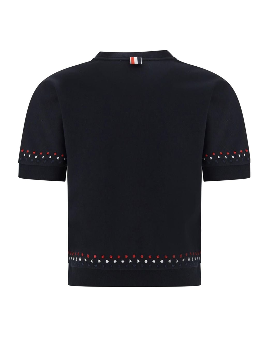 Thom Browne Black Snowflakes Short-Sleeved T-Shirt