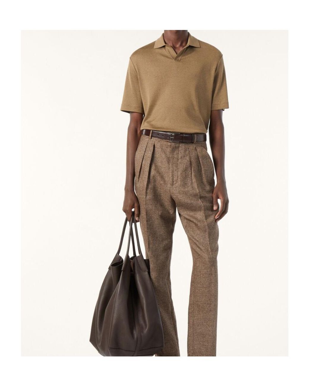 Loro Piana Brown Mazzorbo Polo Shirt for men