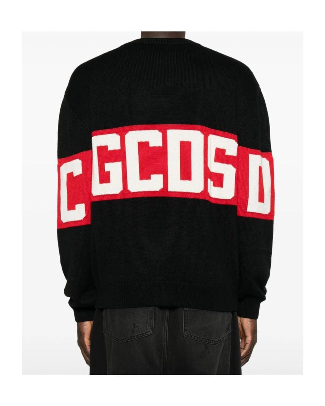 Gcds Red Crew-Neck Sweater for men