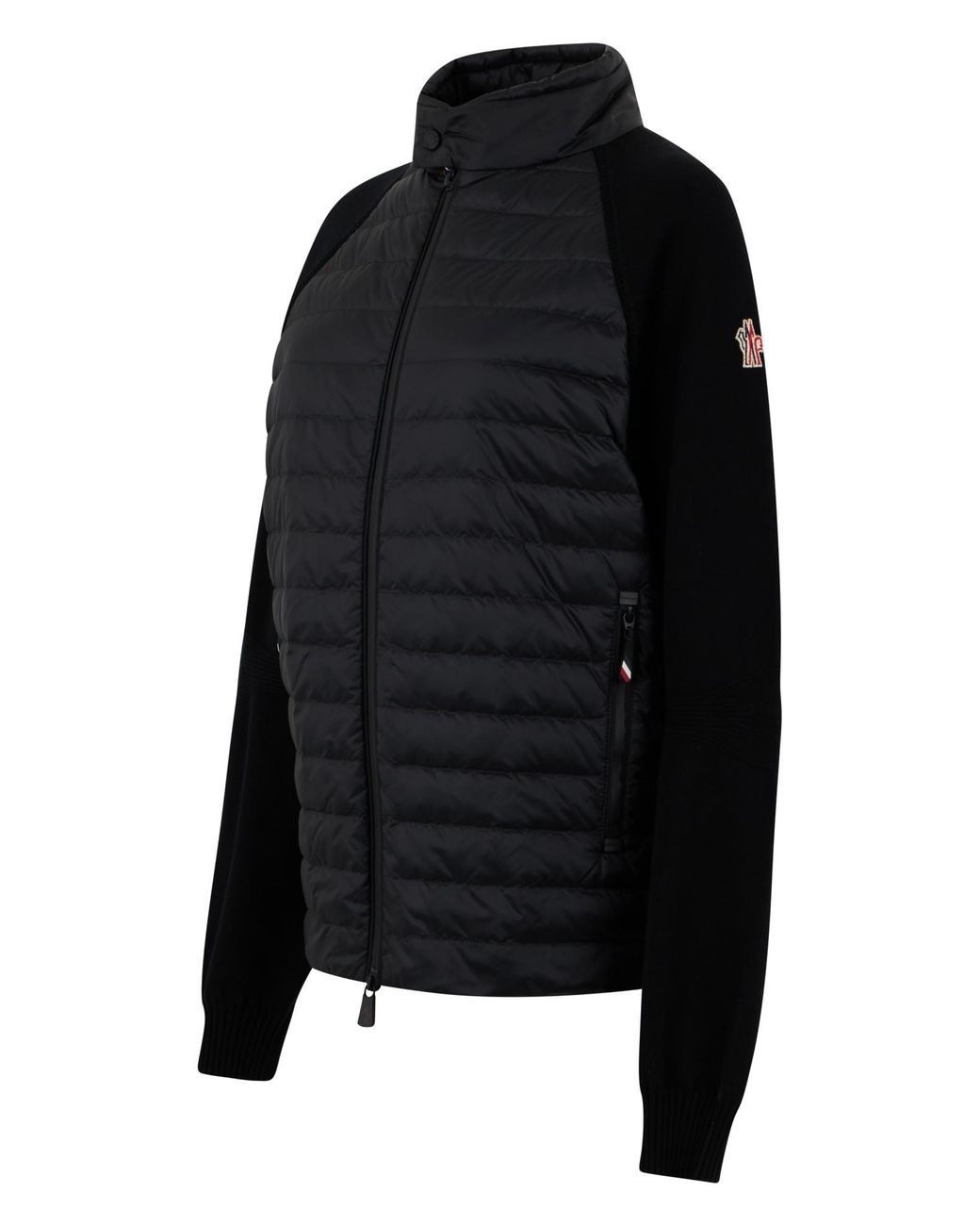 Moncler Black Padded Zip-Up Cardigan