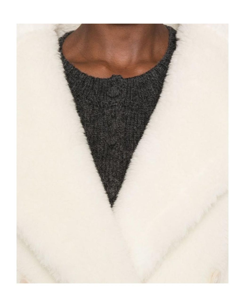 Max Mara White Alcuno Double-Breasted Short Coat