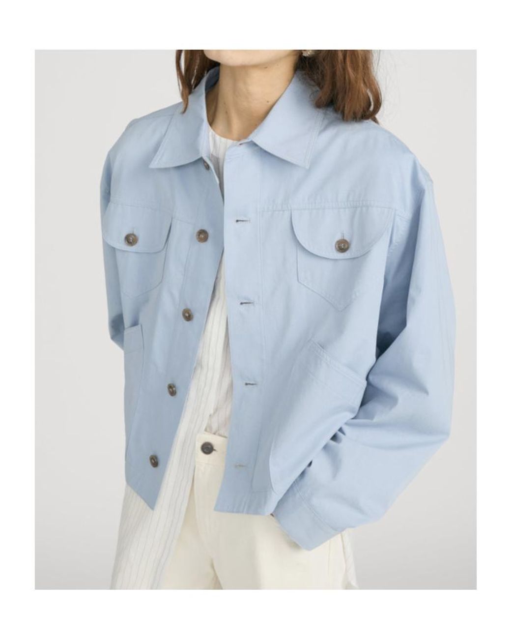 FRAME Blue The Utility Jacket