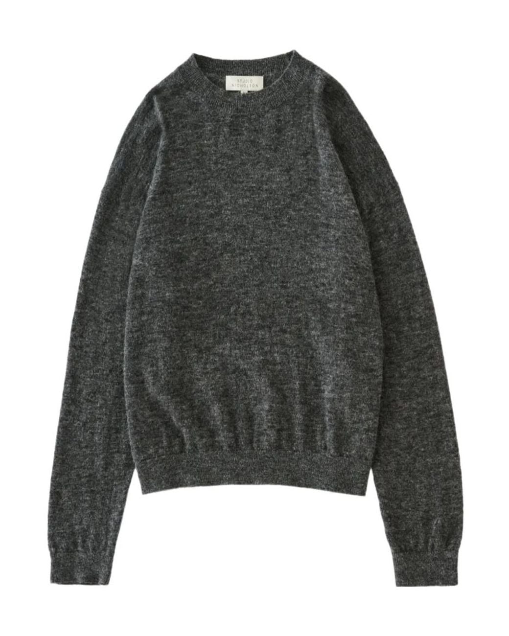Studio Nicholson Gray Ribbed Sweater for men