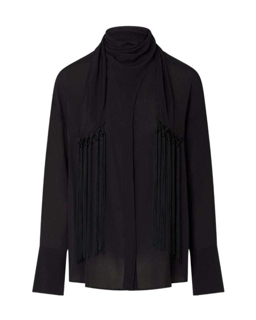 Liu Jo Black Shirt With Scarf