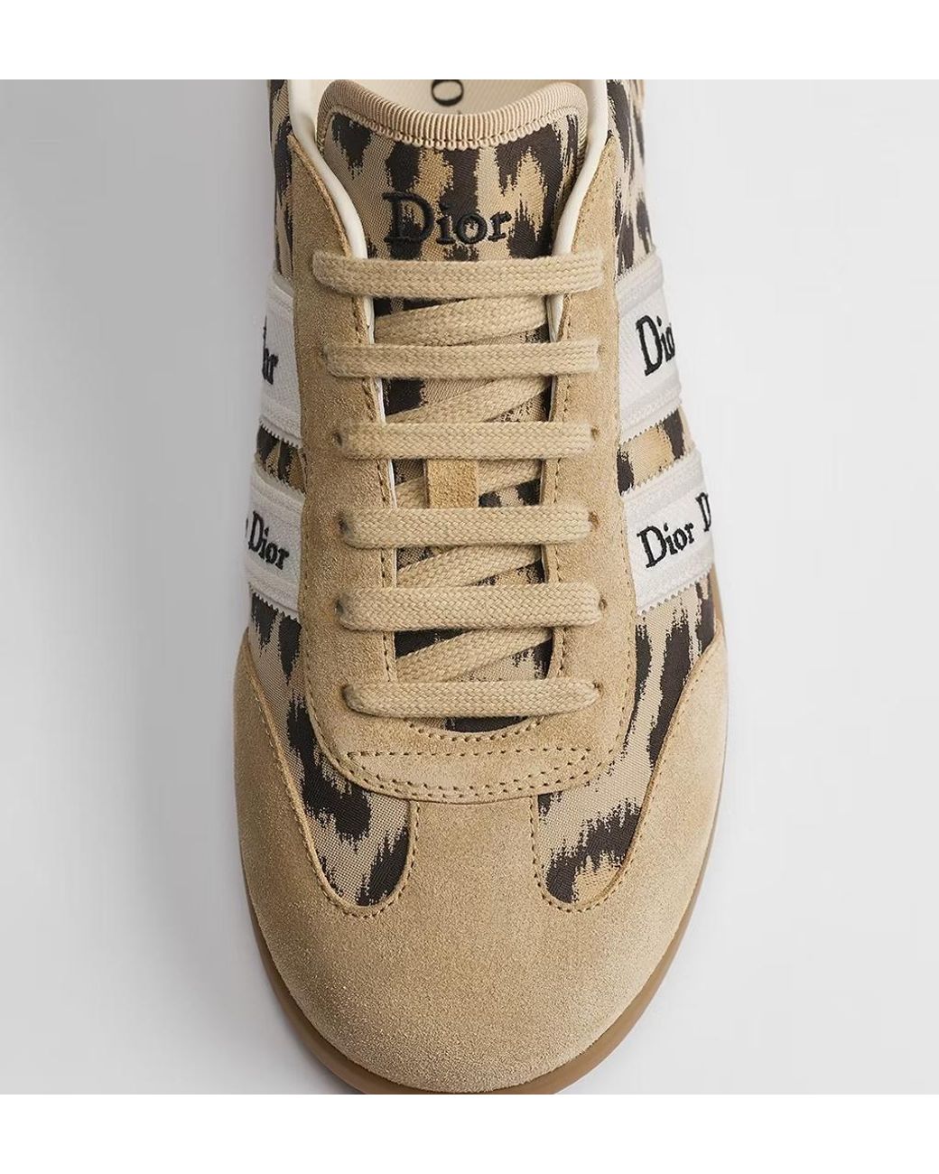 Dior Brown Ribbon Sneakers