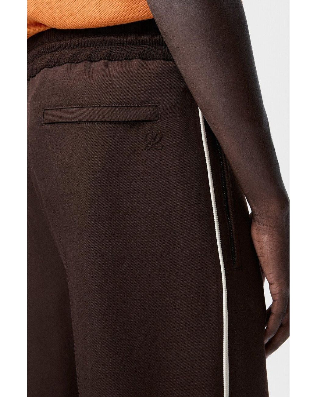 Loewe Brown Wool Drawstring Trousers for men