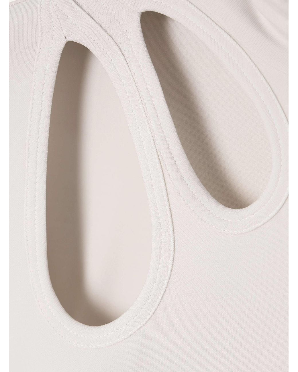 Victoria Beckham White Long-Sleeved Dress