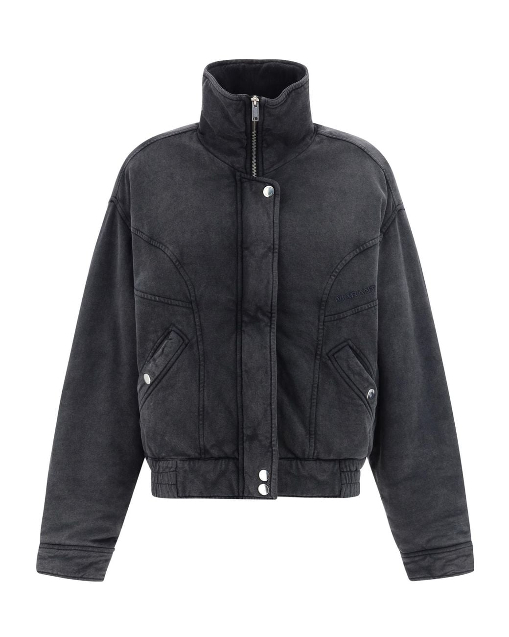 Isabel Marant Black Isabel Marant Étoile Paverti Panelled Zipped Bomber Jacket