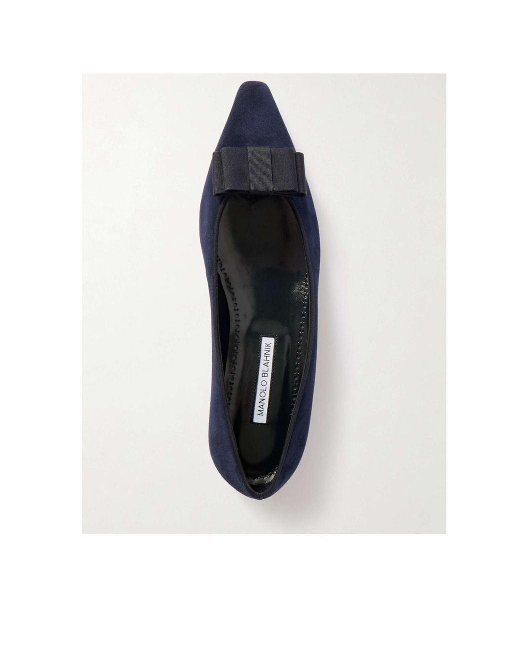 Manolo Blahnik Blue Pointed Toe Flats