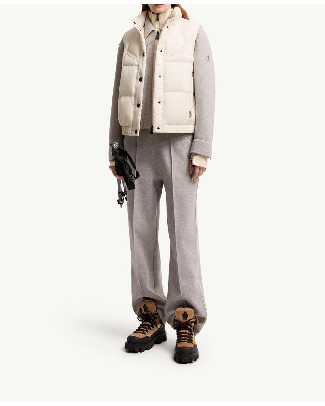 Moncler White Doucy Quilted Down Vest