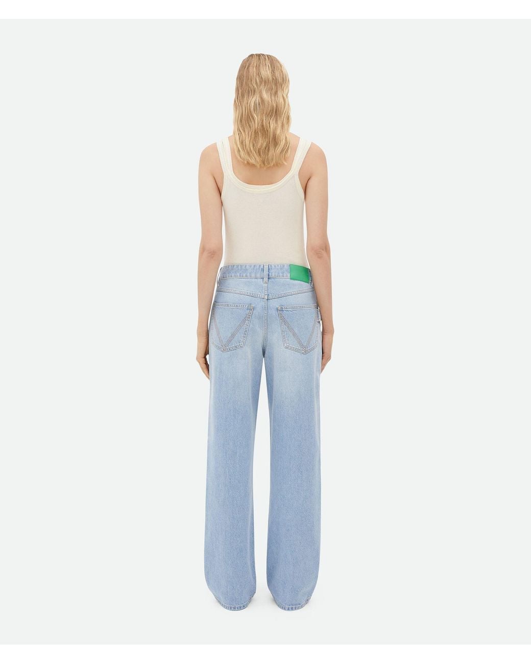 Bottega Veneta Blue Wide Leg Denim Jeans