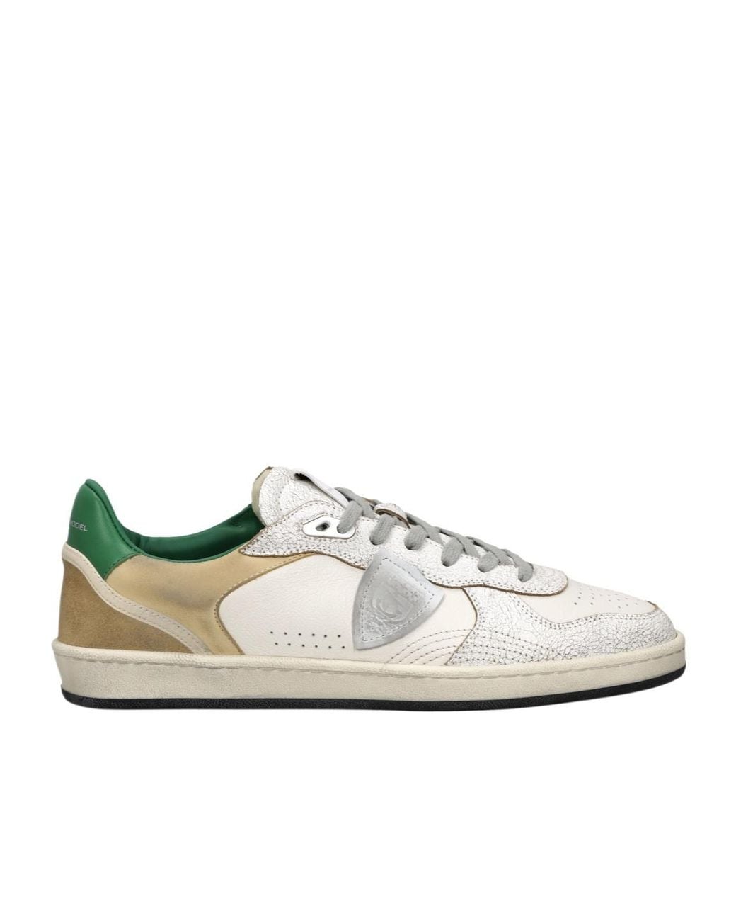 Philippe Model White Nice Textured Leather Sneakers for men