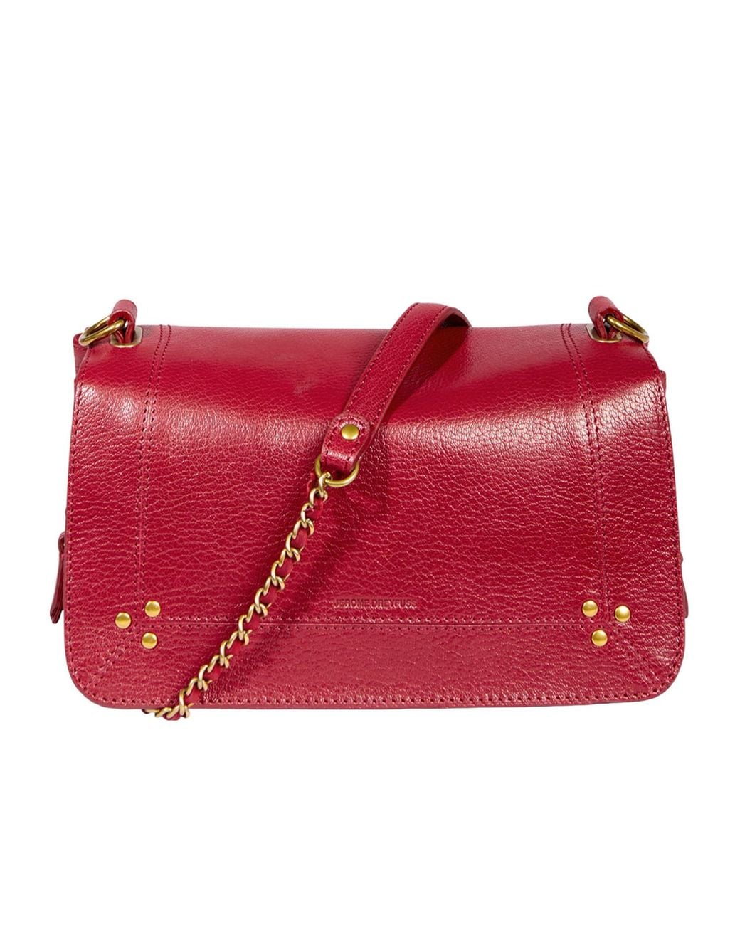 Jérôme Dreyfuss Red Granular Leather Crossbody Bag