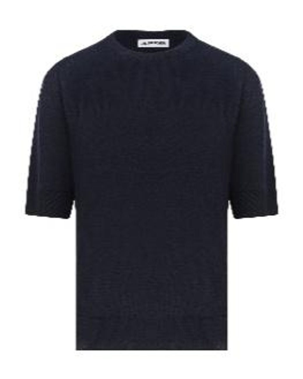 Jil Sander Blue Crewneck Knitted T-Shirt