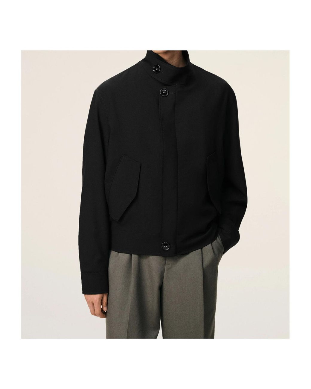AMI Black Harrington Jacket for men