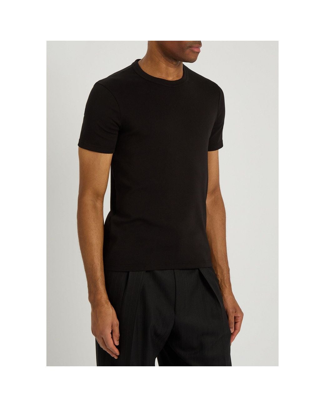 Tom Ford Black Simple And Form-Fitting T-Shirt for men