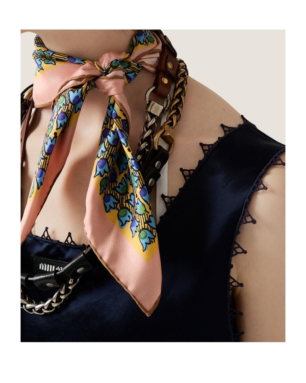 Miu Miu Blue Satin Mini Dress