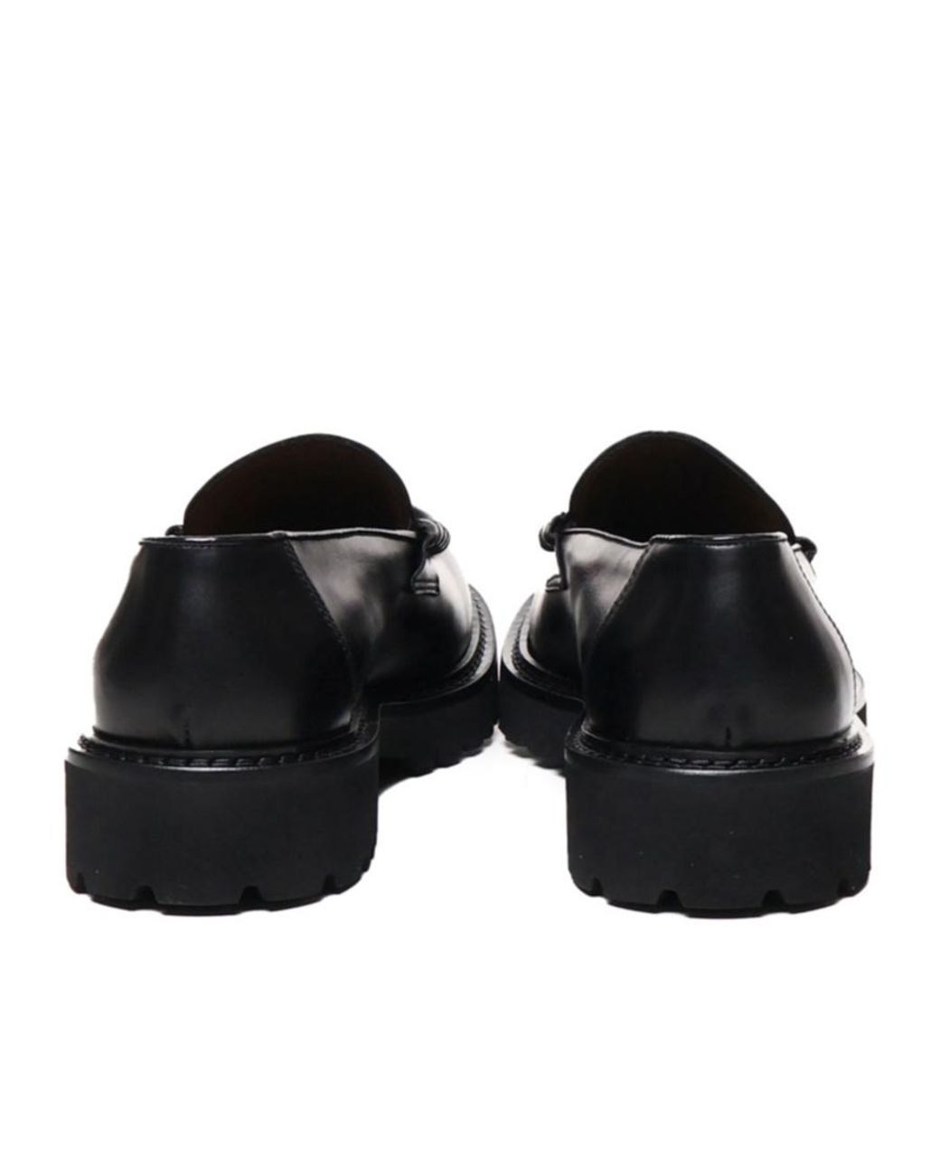 Doucal's Black Philu Lug-Sole Loafers for men