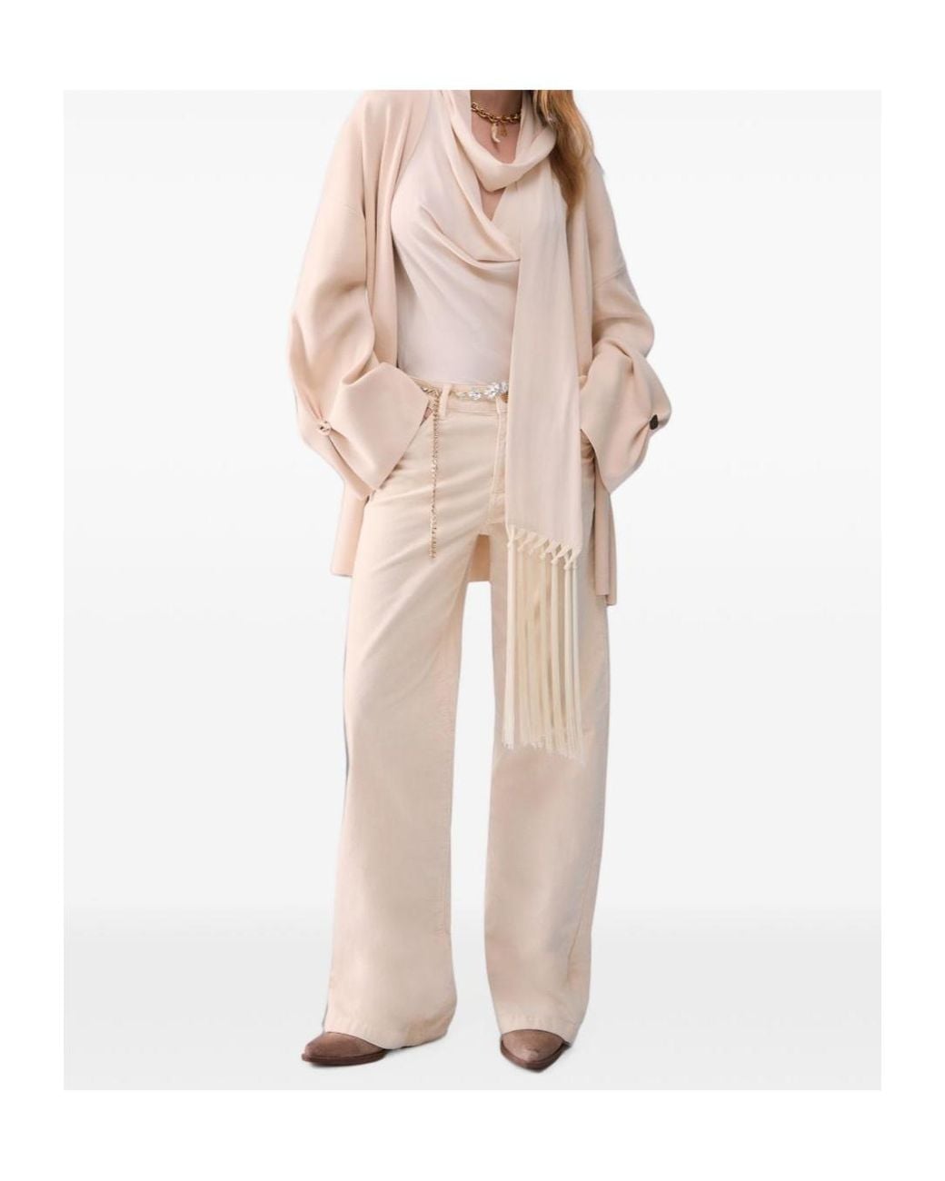 Liu Jo White Top With Scarf