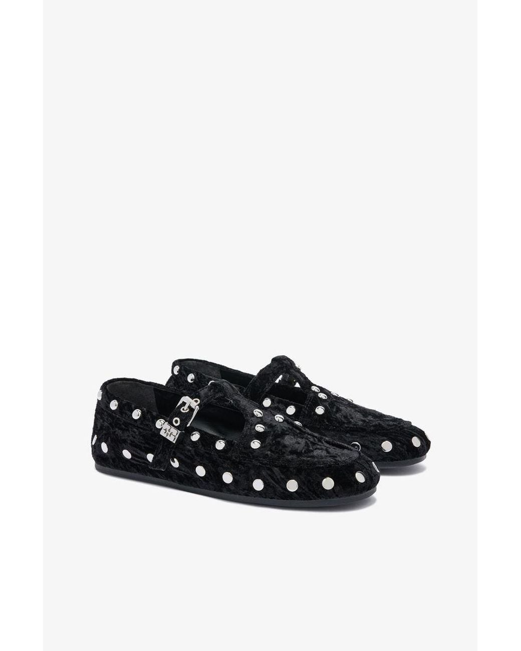 Ganni Black Mary Jenny Moccasins