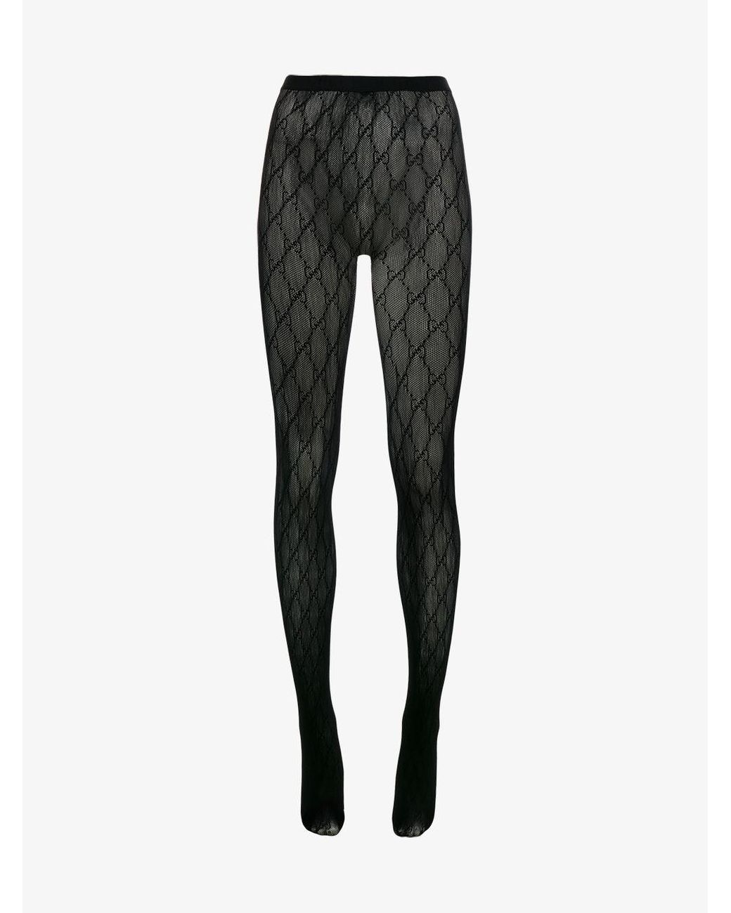 Gucci Black Interlocking G Tights