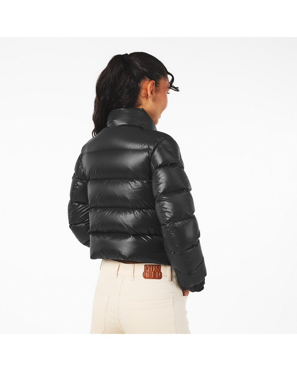 Moncler Black Stand Collar Down Jacket