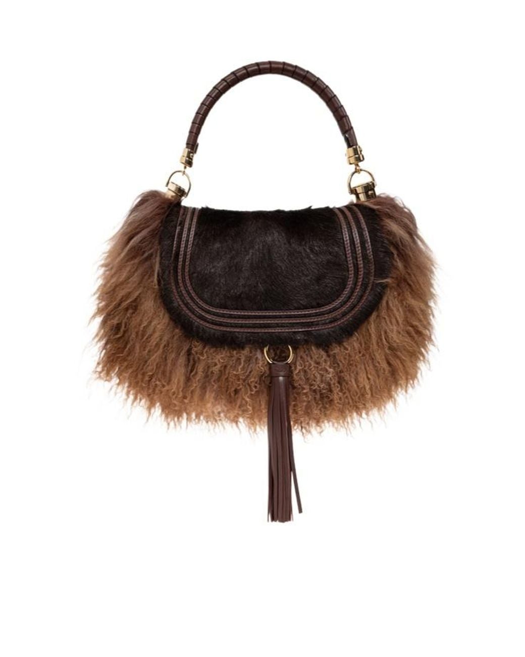 Chloé Brown Chloé Small Marcie Foulard Hobo Bag